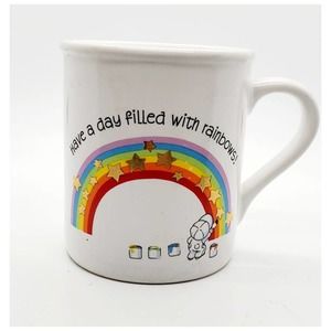 Vintage Hallmark Mugmates Have A Day Full of Love Rainbows Coffee Tea Mug